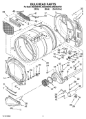 BULKHEAD PARTS Diagram and Parts List for MGDZ600TK2  Maytag Dryer