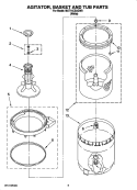 AGITATOR, BASKET AND TUB PARTS Diagram and Parts List for MAT14CSAGW0  Maytag Washer