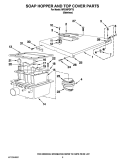 SOAP HOPPER AND TOP COVER PARTS Diagram and Parts List for MFS35PDFTS  Maytag Washer