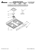 Part Location Diagram of WPW10406283 Whirlpool Burner Head - 9.2k - Right Rear & Center