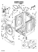 CABINET PARTS Diagram and Parts List for MDG22PDBXW0  Maytag Dryer