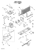 UNIT PARTS Diagram and Parts List for ATF1822MRE01  Amana Refrigerator