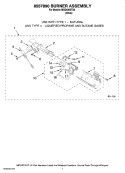 8557890 BURNER ASSEMBLY, OPTIONAL PARTS (NOT INCLUDED) Diagram and Parts List for MGD6300TQ0  Maytag Dryer