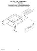 DRAWER AND RACK PARTS, OPTIONAL PARTS (NOT INCLUDED) Diagram and Parts List for MGRH865QDS11  Maytag Range