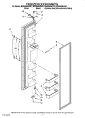 Part Location Diagram of W10136735 Whirlpool Freezer Door Gasket - Gray