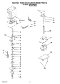 MOTOR AND ICE CONTAINER PARTS Diagram and Parts List for JS42CXDBDB00  Jenn-Air Refrigerator