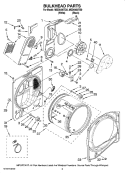 BULKHEAD PARTS, OPTIONAL PARTS (NOT INCLUDED) Diagram and Parts List for MED6400TB0  Maytag Dryer