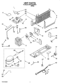UNIT PARTS Diagram and Parts List for MTB1842VRW01  Maytag Refrigerator