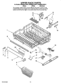 UPPER RACK PARTS Diagram and Parts List for MDB8601AWW10  Maytag Dishwasher