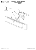CONTROL PANEL PARTS Diagram and Parts List for JMC8130DDR10  Jenn-Air Microwave