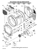 BULKHEAD AND BLOWER PARTS Diagram and Parts List for MLG20PRAWW0  Maytag Washer Dryer Combo