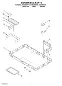 BURNER BOX PARTS Diagram and Parts List for JEC8536BDW10  Jenn-Air Cooktop