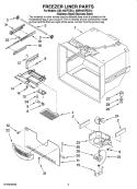 FREEZER LINER PARTS Diagram and Parts List for ABL1927FES12  Amana Refrigerator
