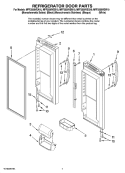 REFRIGERATOR DOOR PARTS Diagram and Parts List for MFF2558VEQ10  Maytag Refrigerator