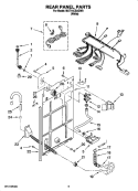 REAR PANEL PARTS Diagram and Parts List for MAT14CSAGW0  Maytag Washer