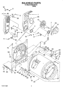 BULKHEAD PARTS Diagram and Parts List for MGD5700TQ0  Maytag Dryer