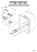 REFRIGERATOR LINER PARTS Diagram and Parts List for ABB2222FEB11  Amana Refrigerator