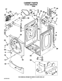 CABINET PARTS Diagram and Parts List for MDE22PDAGW0  Maytag Dryer