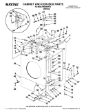 CABINET AND COIN BOX PARTS Diagram and Parts List for MFS25PDFTS  Maytag Washer