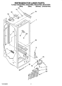 Part Location Diagram of WPW10151374 Whirlpool Refrigerator Air Diffuser Assembly