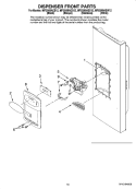 DISPENSER FRONT PARTS Diagram and Parts List for MFI2568AEB12  Maytag Refrigerator