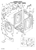 CABINET PARTS Diagram and Parts List for MGDZ600TK1  Maytag Dryer
