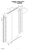 CABINET TRIM PARTS Diagram and Parts List for JS42CXDBDB00  Jenn-Air Refrigerator