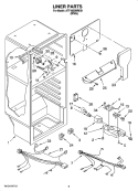 LINER PARTS Diagram and Parts List for ATF1822MRE01  Amana Refrigerator