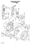BULKHEAD PARTS Diagram and Parts List for MGD5920TW0  Maytag Dryer