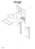 SHELF PARTS Diagram and Parts List for JUR248LBCX00  Jenn-Air Refrigerator