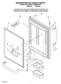 REFRIGERATOR DOOR PARTS Diagram and Parts List for MBL2255KES12  Maytag Refrigerator