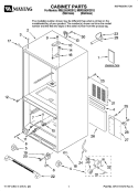 CABINET PARTS Diagram and Parts List for MBL2262KES12  Maytag Refrigerator