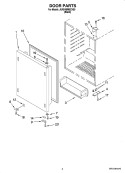 Part Location Diagram of W10167688 Whirlpool Door Assembly