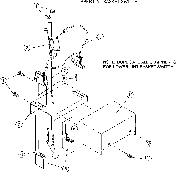 LINT DRAWER SWITCH ASSEMBLY Diagram and Parts List for MLG31PCAWQ  Maytag Dryer