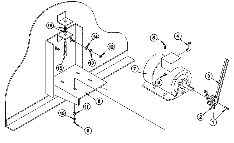 TUMBLER DRIVE MOTOR Diagram and Parts List for MDG120PHVW  Maytag Dryer
