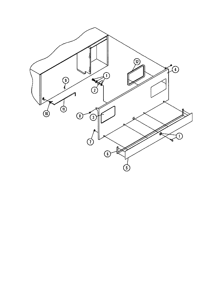 CONTROL DOOR ASSY (SERIES 21) Diagram and Parts List for MDG30MC2AQ  Maytag Dryer