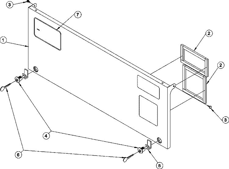 CONTROL DOOR Diagram and Parts List for MDG76PCBWW  Maytag Dryer