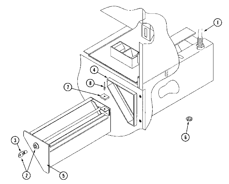 COIN VAULT ASSEMBLY Diagram and Parts List for MLG32PDBWS  Maytag Dryer