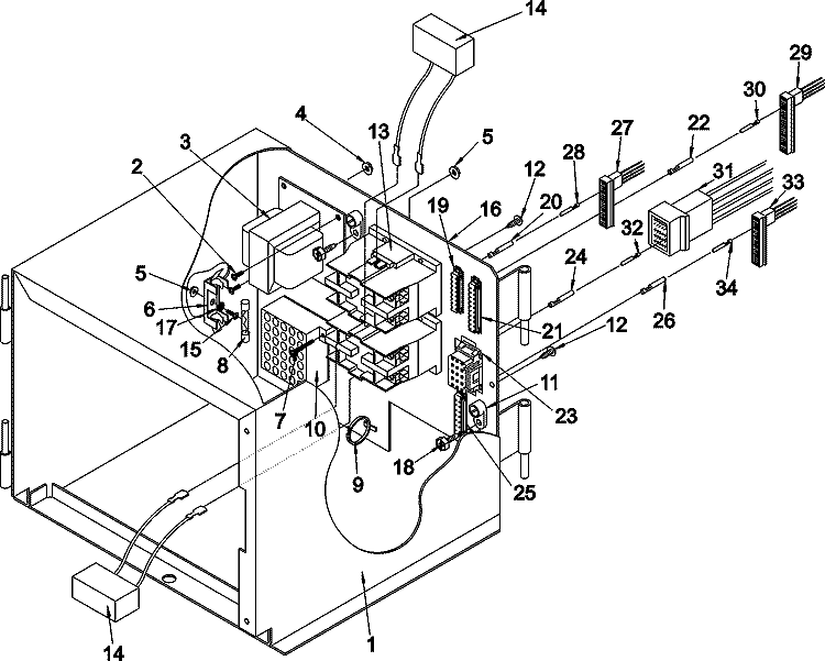 DMC CONTROL BOX ASSEMBLY Diagram and Parts List for MLG31PCBWW  Maytag Dryer