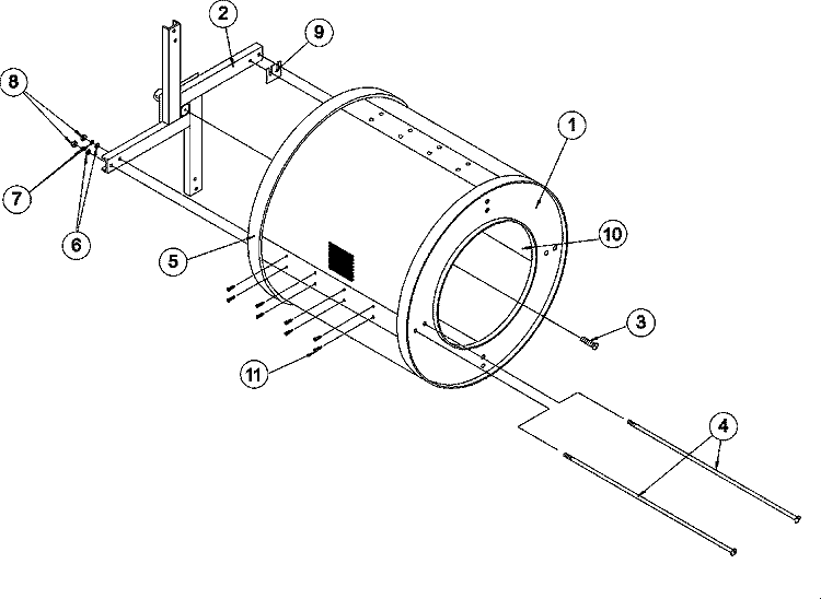 TUMBLER SUPPORT Diagram and Parts List for MDG76PCBWW  Maytag Dryer