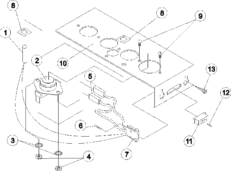 SENSOR BRACKET Diagram and Parts List for MDG30PNHWW  Maytag Dryer