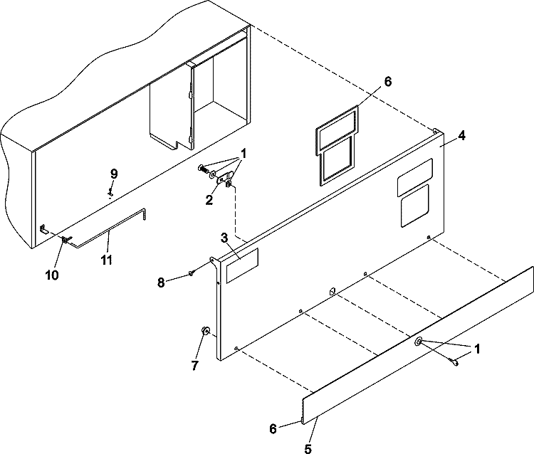 CONTROL DOOR Diagram and Parts List for MDG30PCCWW  Maytag Dryer
