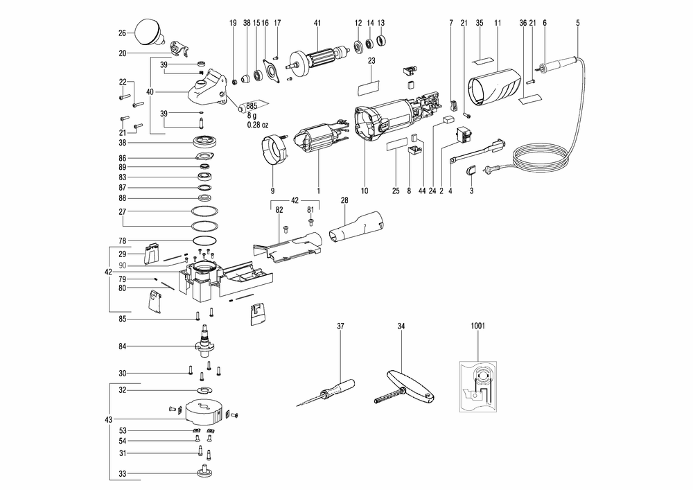 Diagram Diagram and Parts List for LF724S 00724421 Metabo Router