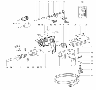 Part Location Diagram of 344093350 Metabo Rubber Plug