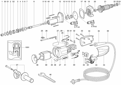 Part Location Diagram of 338501990 Metabo Diagram