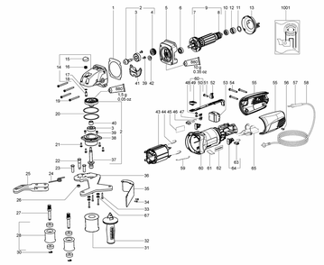 Part Location Diagram of 343082120 Metabo Electronic Unit,230v 50-60hz