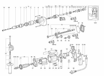 Part Location Diagram of 314000830 Metabo Support Handle CPL.