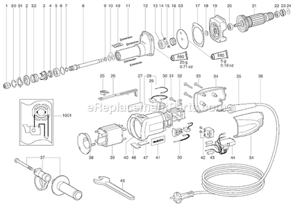 Part Location Diagram of 141116990 Metabo Self-Tap. Fill. H. Screw