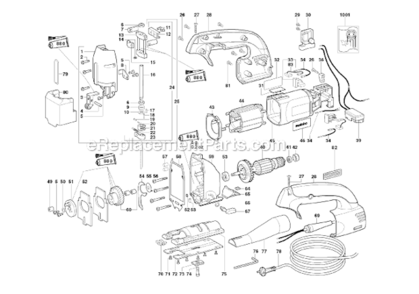 Part Location Diagram of 343408920 Metabo Switch