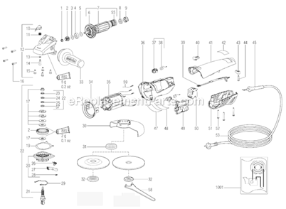 Part Location Diagram of 316055350 Metabo Clamping Nut